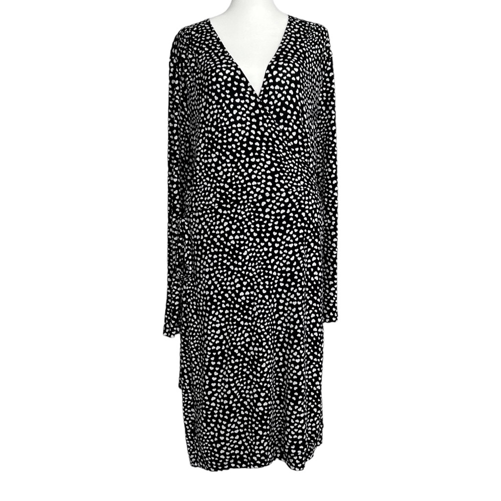 Old Navy Heart Print Midi Wrap Dress NWT (L)